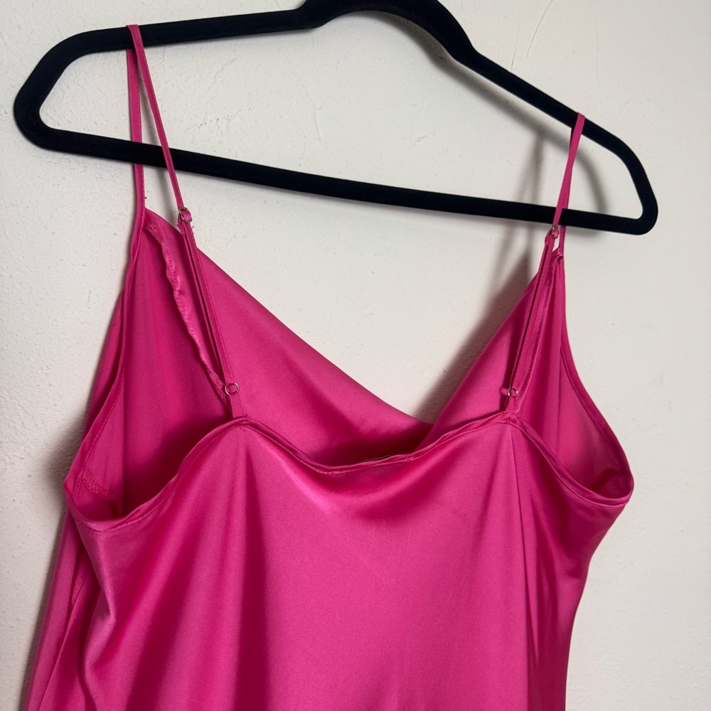 Tahari Vibrant Pink Satin Dress - Picture 6 of 6